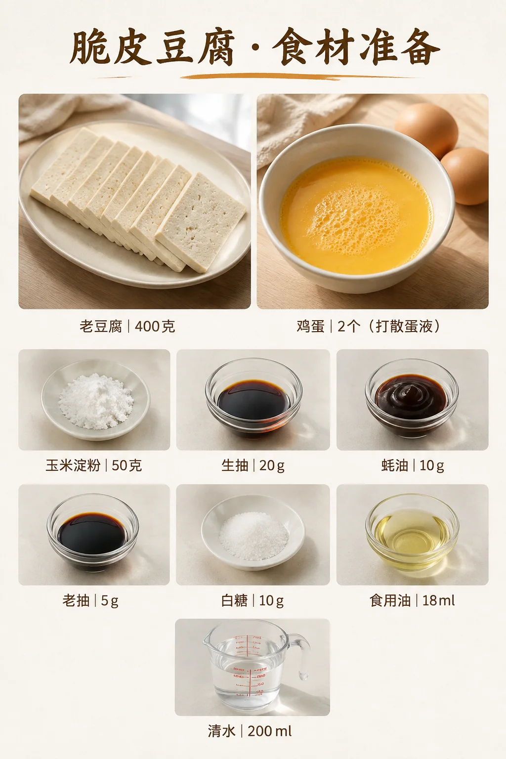 脆皮豆腐食材信息图